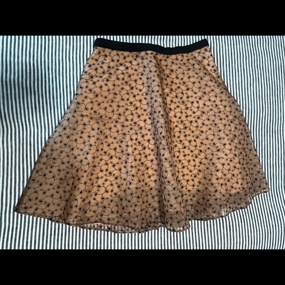 Rodarte Floral Silk Skirt